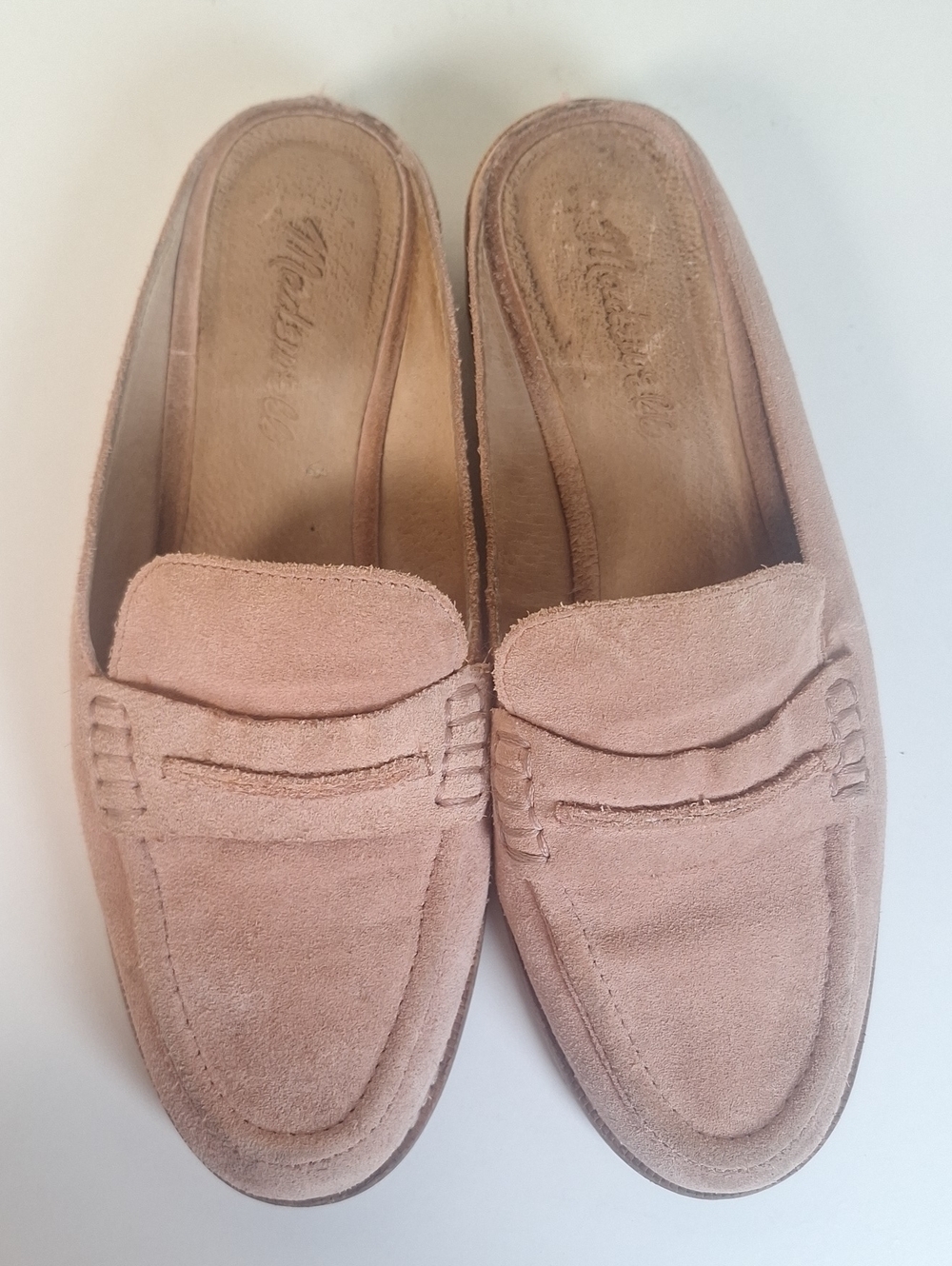 Madewell Elinor Suede Loafer Mules in a dusty pink/clay colorway Size 7 - Picture 6 of 9